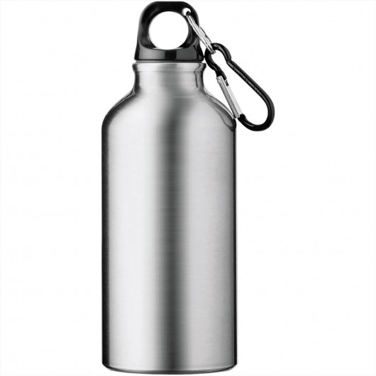 Promotional Cremorne Sport Drink Bottles With Carabiner Silver
